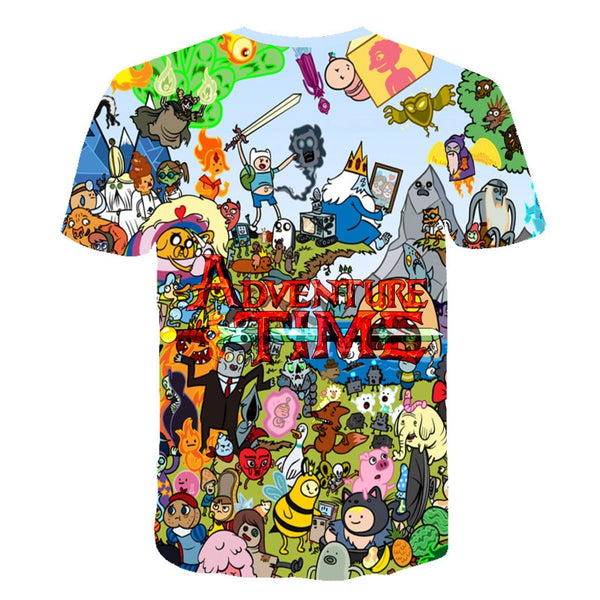 Summer new animation Adventure Time T-Shirt Finn and Jake tshirt man The dog face funny Cartoon 3d print Unisex t shirt men | Vimost Shop.