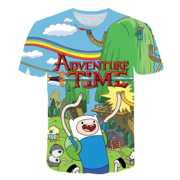 Summer new animation Adventure Time T-Shirt Finn and Jake tshirt man The dog face funny Cartoon 3d print Unisex t shirt men | Vimost Shop.