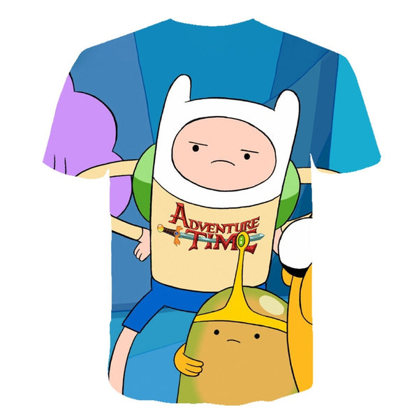 Summer new animation Adventure Time T-Shirt Finn and Jake tshirt man The dog face funny Cartoon 3d print Unisex t shirt men | Vimost Shop.