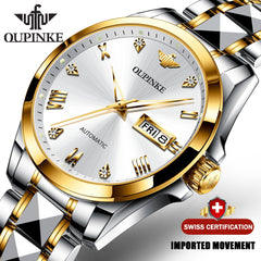Men Automatic Mechanical Watch Top Brand Luxury Sapphire Glass Tungsten Steel Date Luminous Waterproof Wrist Watch