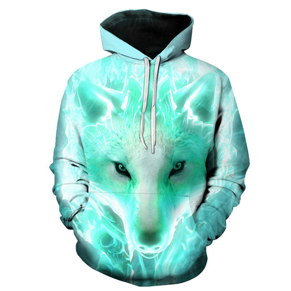 Fashion Galaxy Space 3D Hoodie bright wolf Print Hoodies Sweatshirts Men Women Unisex Hooded Pullovers Animal 3D Tops | Vimost Shop.