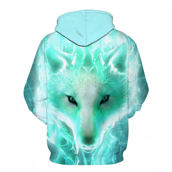 Fashion Galaxy Space 3D Hoodie bright wolf Print Hoodies Sweatshirts Men Women Unisex Hooded Pullovers Animal 3D Tops | Vimost Shop.