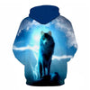 Fashion Galaxy Space 3D Hoodie bright wolf Print Hoodies Sweatshirts Men Women Unisex Hooded Pullovers Animal 3D Tops | Vimost Shop.