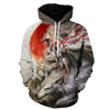 Fashion Galaxy Space 3D Hoodie bright wolf Print Hoodies Sweatshirts Men Women Unisex Hooded Pullovers Animal 3D Tops | Vimost Shop.