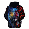 Fashion Galaxy Space 3D Hoodie bright wolf Print Hoodies Sweatshirts Men Women Unisex Hooded Pullovers Animal 3D Tops | Vimost Shop.