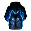 Fashion Galaxy Space 3D Hoodie bright wolf Print Hoodies Sweatshirts Men Women Unisex Hooded Pullovers Animal 3D Tops | Vimost Shop.