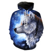 Fashion Galaxy Space 3D Hoodie bright wolf Print Hoodies Sweatshirts Men Women Unisex Hooded Pullovers Animal 3D Tops | Vimost Shop.