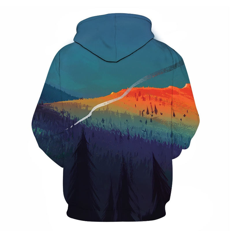 Galaxy Space 3D Printed Forest Cool Fashion Autumn Sweatshirt Thin Hooded Women Hoodie | Vimost Shop.