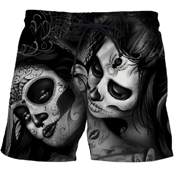 Skull poker 3D printed Beach Shorts Masculino Men Pant Printed Board Shorts Anime Short Plage Quick Dry Pant Streetwear | Vimost Shop.