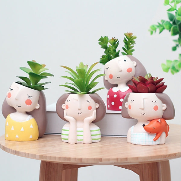 Succulent Plant Pot Cute Animal Flower Planter Flowerpot Create Design Lovely Little Animals Home Garden Bonsai Pots | Vimost Shop.
