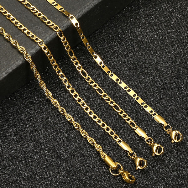 Simple Link Chain Anklet for Women Unisex Stainless Steel Rope Figaro Curb Link Leg Chain Bracelets Summer Jewelry 10inch | Vimost Shop.