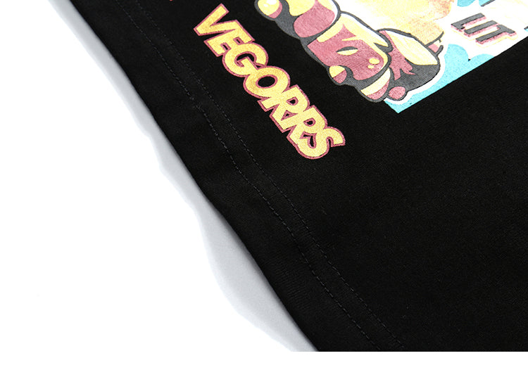 Men Hip Hop T Shirt Funny Anime Girl Japanese Harajuku Streetwear Tshirt Long Sleeve Tops Tees Cotton Loose Cartoon T-Shirts | Vimost Shop.