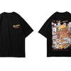 Men Hip Hop T Shirt Hamburger Monster Attack Japanese Harajuku | Vimost Shop.