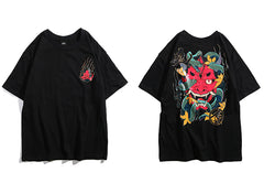 Hip Hop T Shirt Men Snake Ghost T-shirt Harajuku Streetwear