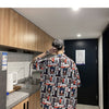 New Graffiti Pattern Mens Shirt Tops Playing Cards Printed Male Blouse Casual Half Sleeve Summer Floral Shirts | Vimost Shop.