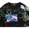 Men Streetwear Hip Hop Graffiti T Shirt Long Sleeve Harajuku Tshirt | Vimost Shop.