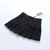 Women Pleated Tennis Skort with Side Lace Up Details Preppy Style Mini Skirt | Vimost Shop.