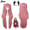 Krul Tepes Wig Pink Synthetic Cosplay Wig Double Ponytail Natural Long Straight Wig for Women Costume Party | Vimost Shop.