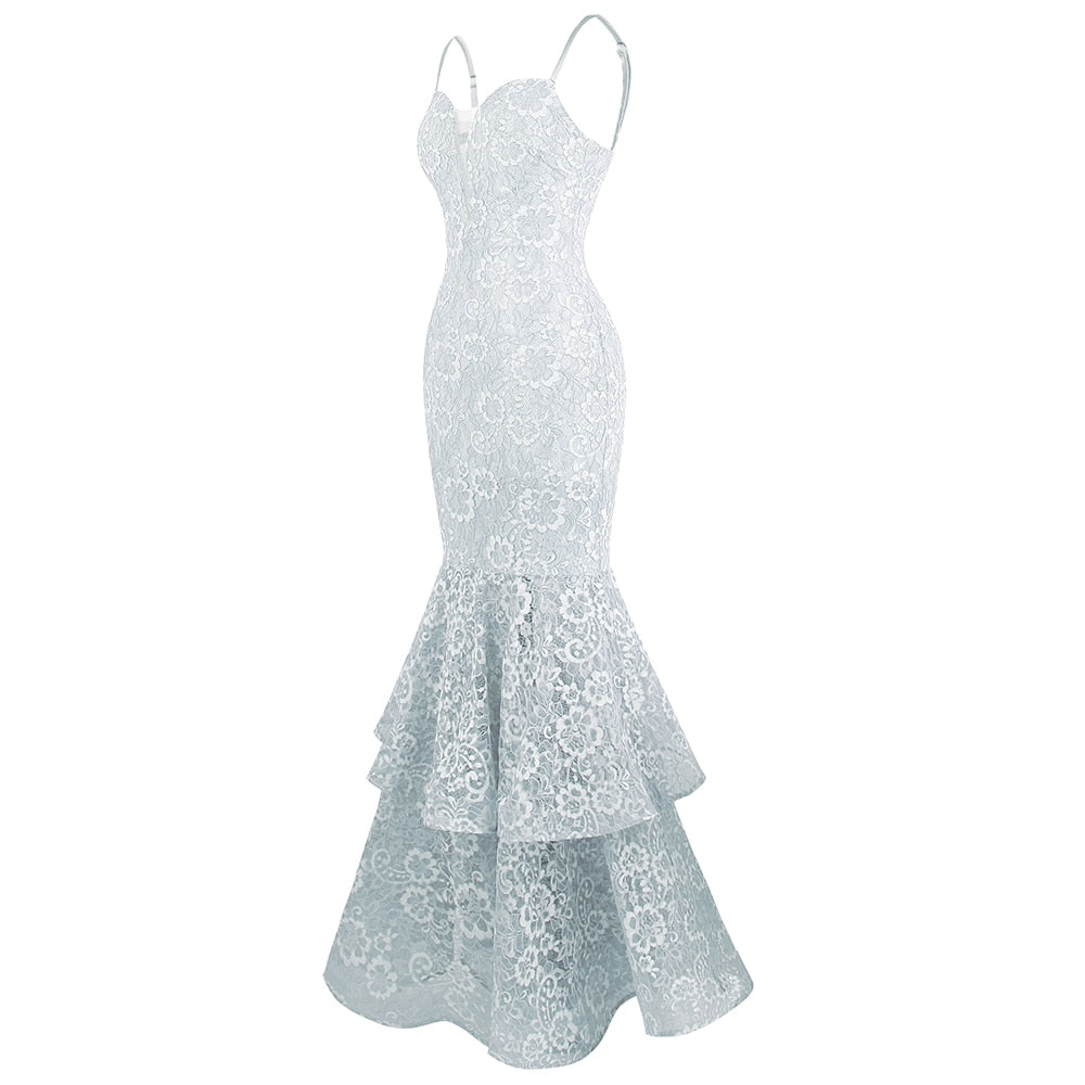 Women's Evening Dress Off Shoulder Lace Beading Crystal Maxi Elegant Bodycon Party Gwon Red | Vimost Shop.