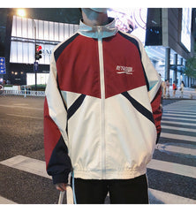 Korean style Jacket Windbreaker Men/Women Harajuku Coat Vintage Casual Jacket Baseball uniform Streetwear oversized Jackets | Vimost Shop.