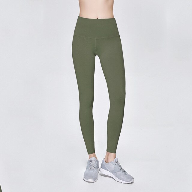 Yoga Pants Women's High-waisted Elasticity Tight-Fit Running Athletic Pants Wicking Breathable Solid Color Outdoo Fitness Pants | Vimost Shop.