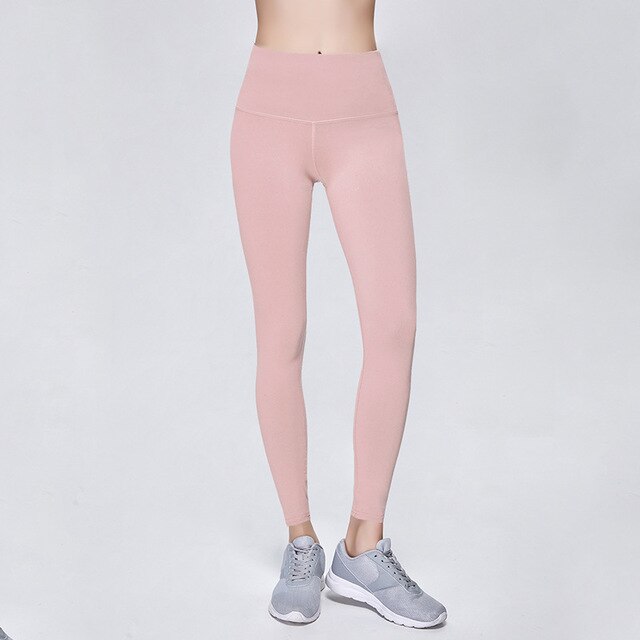 Yoga Pants Women's High-waisted Elasticity Tight-Fit Running Athletic Pants Wicking Breathable Solid Color Outdoo Fitness Pants | Vimost Shop.