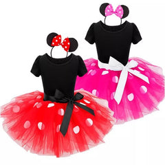 Fancy Baby Girls Clothes Mouse Dress Christmas Costume New Year Carnival Polka Dot Santa Dresses For Girls Holiday Party | Vimost Shop.