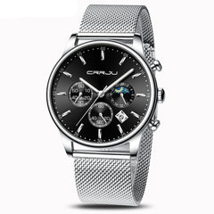 Top Luxury Men Multifunction Watches Waterproof Business Casual Quartz Date Wrist Watch Male Mesh Strap Clock | Vimost Shop.