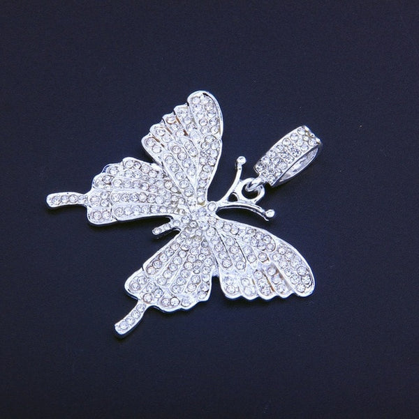 Zircon Butterfly Necklace Tennis Chain Crystal Rhinestone Pendant Necklaces For Women Choker Collares Jewelry | Vimost Shop.