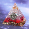 Reiki Orgonite Red Coral Stone Energy Crystal Rune Pyramid Family Office Home Transfer Decoration Chakra Jewelry Pyramid | Vimost Shop.