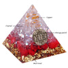 Reiki Orgonite Red Coral Stone Energy Crystal Rune Pyramid Family Office Home Transfer Decoration Chakra Jewelry Pyramid | Vimost Shop.