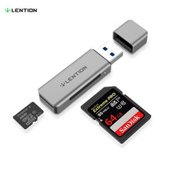 USB 3.0 to SD/Micro SD Card Reader, USB Type A Dual Memory Card Adapter Compatible MacBook Air & Pro, Surface Book, and More