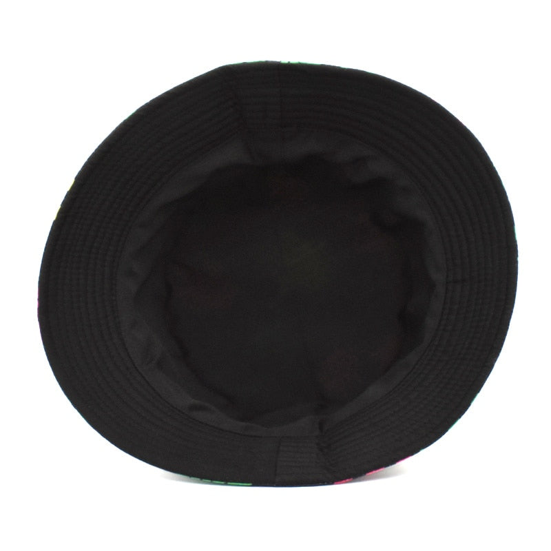 Panama Women Reversible Bucket Hats Leaf Printed Hip Hop Sun Hat Men Cotton Casual Fisherman Hats Caps | Vimost Shop.