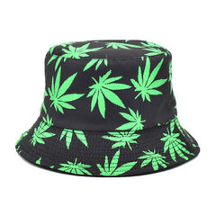 Panama Women Reversible Bucket Hats Leaf Printed Hip Hop Sun Hat Men Cotton Casual Fisherman Hats Caps | Vimost Shop.