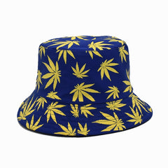 Panama Women Reversible Bucket Hats Leaf Printed Hip Hop Sun Hat Men Cotton Casual Fisherman Hats Caps | Vimost Shop.