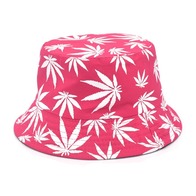 Panama Women Reversible Bucket Hats Leaf Printed Hip Hop Sun Hat Men Cotton Casual Fisherman Hats Caps | Vimost Shop.