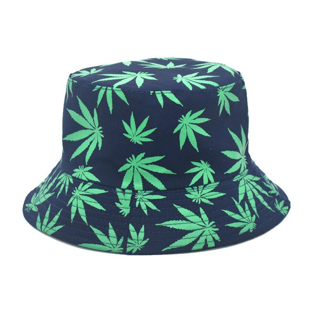 Panama Women Reversible Bucket Hats Leaf Printed Hip Hop Sun Hat Men Cotton Casual Fisherman Hats Caps | Vimost Shop.
