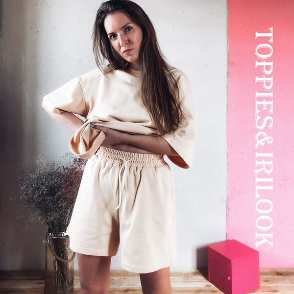 summer tracksuits womens two peices set leisure outfits cotton oversized t-shirts | Vimost Shop.