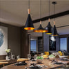 Modern lighting slope interior luxury restaurant retro bar ceiling bedroom ceiling wood aluminum LED pendant lamp | Vimost Shop.