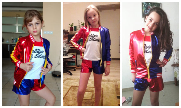 Kids Girls Harley Quinn Joker Costume Purim Superhero Suicide Squad Cosplay | Vimost Shop.