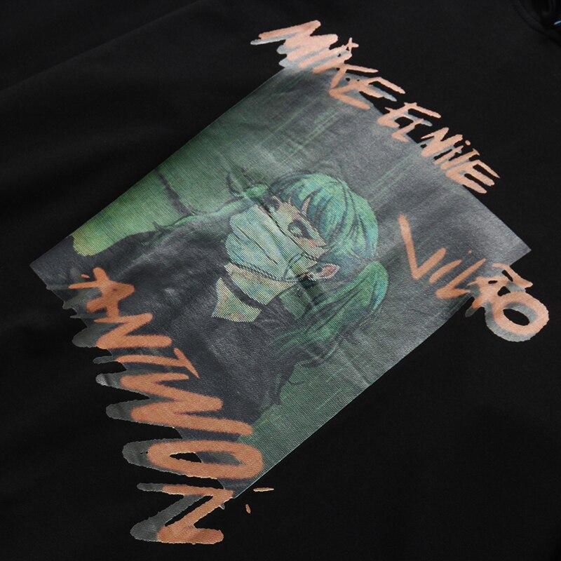 Hip Hop Hoodie Sweatshirt Men Harajuku Japanese Anime Hoodie Streetwear Cartoon Girl Green Hair Hooded Pullover Autumn | Vimost Shop.