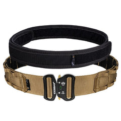 Tactical 2 Inch Combat Belt  Quick Release Buckle MOLLE  Hunting Outdoor Sports Mens Belt Durable Two-in-One 3414