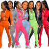 Women Splice Two Piece Set Tracksuit Fall Clothes Crop Top And Pants Sweat Suit Lounge Wear Outfits 2 Pcs Matching Sets | Vimost Shop.