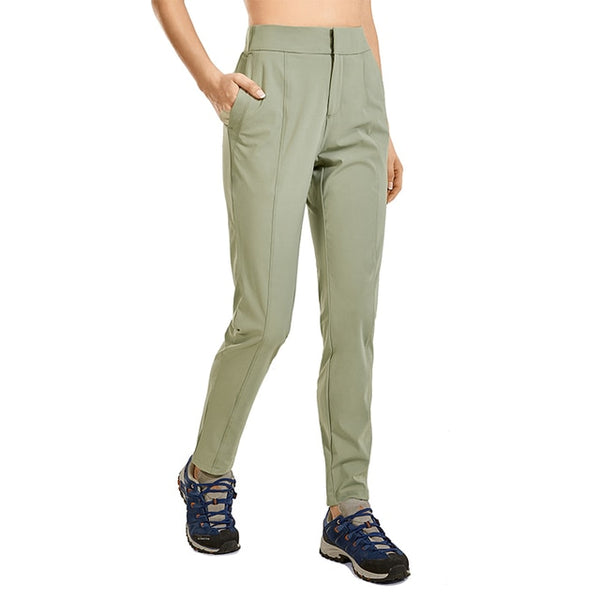 Women's Zip-off Hiking Pants Lightweight Quick Dry Comfy Casual Pants Elastic Waist Straight Leg