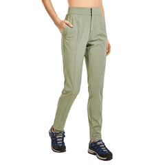 Women's Zip-off Hiking Pants Lightweight Quick Dry Comfy Casual Pants Elastic Waist Straight Leg