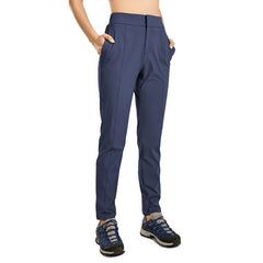 Women's Zip-off Hiking Pants Lightweight Quick Dry Comfy Casual Pants Elastic Waist Straight Leg