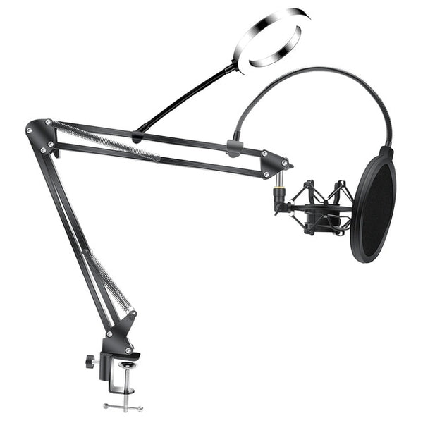 Microphone Scissor Arm Stand Bm800 Holder Tripod Microphone Stand With A Spider Cantilever Bracket Universal Shock Mount | Vimost Shop.