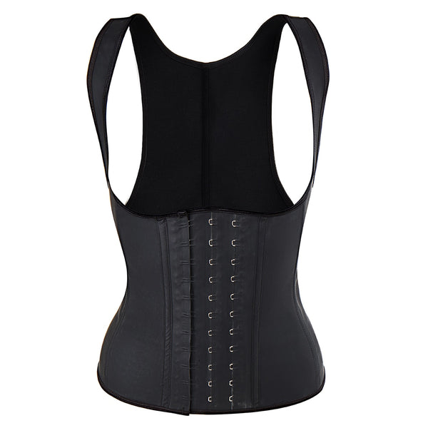 Women Body Shaper 100% Latex Waist Trainer Corset Shapewear Waist Cincher Tops Plus Size Women Girdle Slimming Black | Vimost Shop.