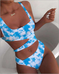 New Sexy White One Piece Swimsuit Women Cut Out Swimwear Push Up Monokini Bathing Suits Beach Wear Swimming Suit For Women | Vimost Shop.