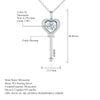 1.0Ct D Color Moissanite Diamond Key Pendant Necklace with Moissanite Stone 925 Sterling Silver Jewelry | Vimost Shop.